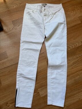 Banana Republic White Jeans with Red Topstitching, size 25